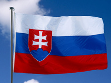 vlag Slowakije wapperend