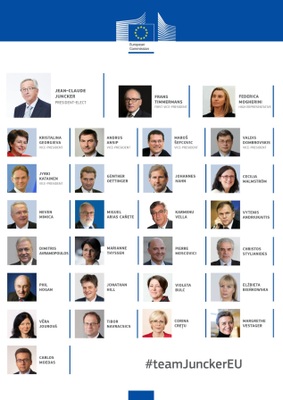 Commissie Juncker treedt aan
