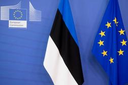 European and Estonian flags