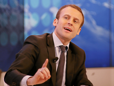 Emmanuel Macron in Zwitserland