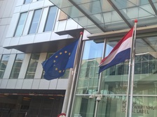 Vlag EU en Nederland