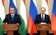 Viktor Orbán spreekt journalisten toe met Vladimir Poetin