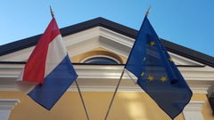 Vlag Nederland en EU