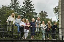 Prinses Beatrix en haar kleinkinderen