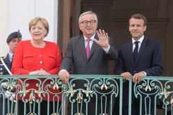 Jean-Claude Juncker, Angela Merkel, Emmanuel Macron