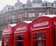 Rode telefooncellen in Londen, Engeland