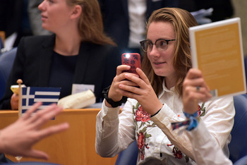 Foto's Tweede dag Algemene Vergaderingen van het Model European Parliament Nederland 2019