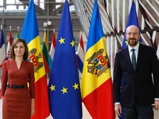 Charles Michel met de president van Moldavie