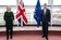 Elizabeth Truss, on the left, and Valdis Dombrovskis