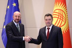 Charles Michel en Sadyr Japarov
